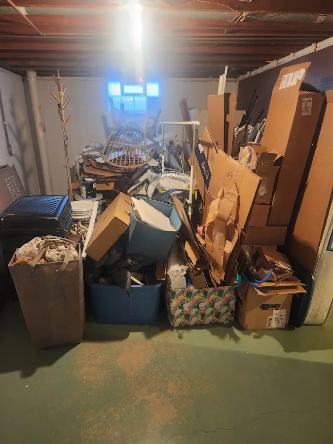 Roll-off dumpster container at job site for Roll Off Dumpster Rental in Glenburn